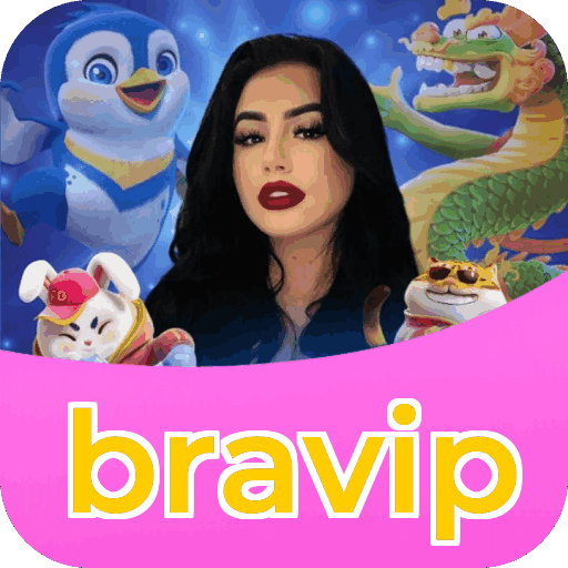 Interface do aplicativo bravip mostrando jogos disponíveis no iOS e Android